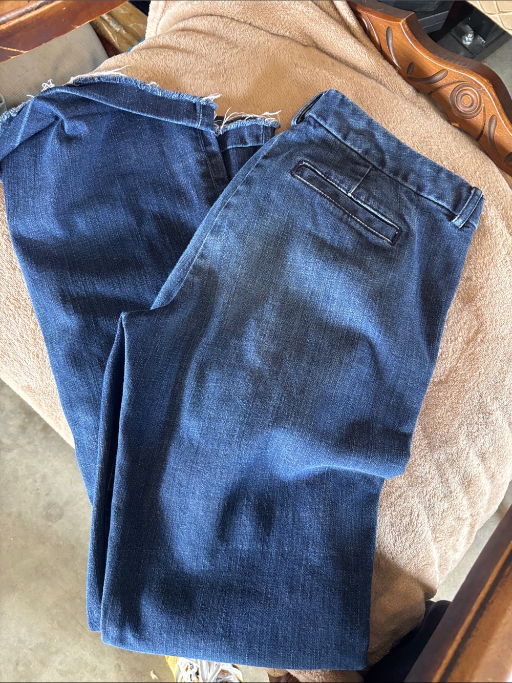 Banana Republic Trouser Jeans in Dark Blue Wash